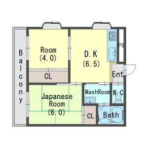 2DK 間取り図