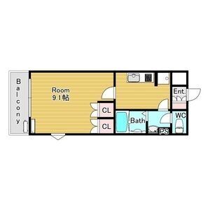 1K 間取り図