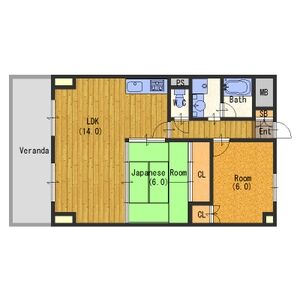 2LDK 間取り図