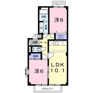 2LDK 間取り図