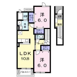 2LDK 間取り図