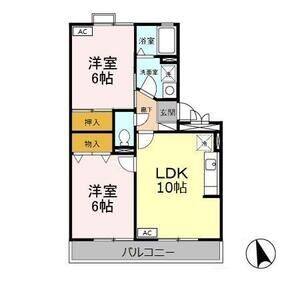 2LDK 間取り図