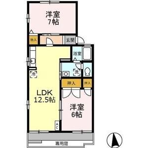 2LDK 間取り図