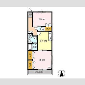 2DK 間取り図