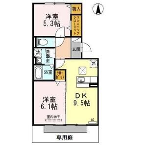 2DK 間取り図