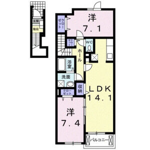 2LDK 間取り図