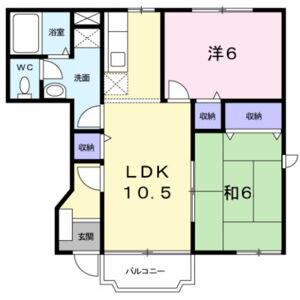 2LDK 間取り図