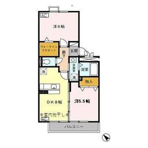 2DK 間取り図