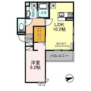 1LDK 間取り図
