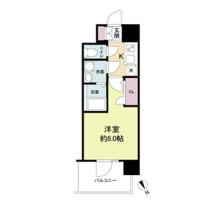 1K 間取り図