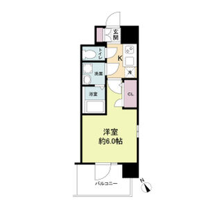 1K 間取り図