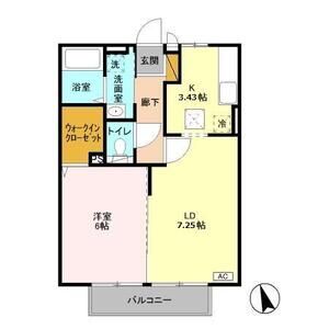 1LDK 間取り図