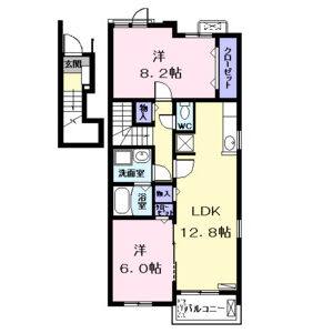 2LDK 間取り図