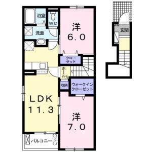 2LDK 間取り図