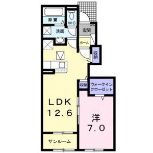 1LDK 間取り図