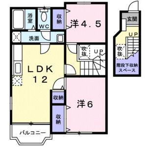 2LDK 間取り図