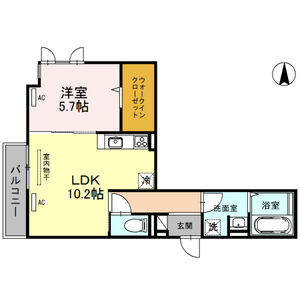 1LDK 間取り図