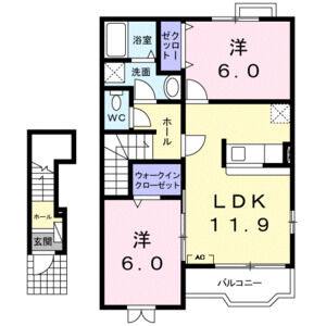 2LDK 間取り図