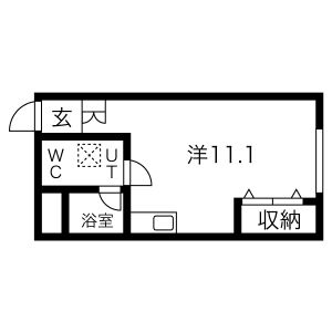 ワンルーム 間取り図