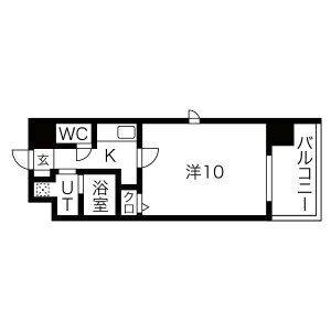 1K 間取り図