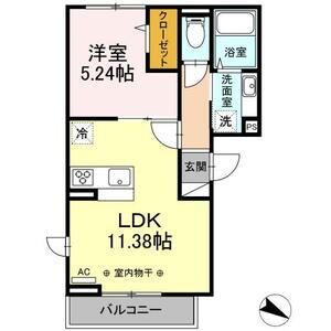 1LDK 間取り図