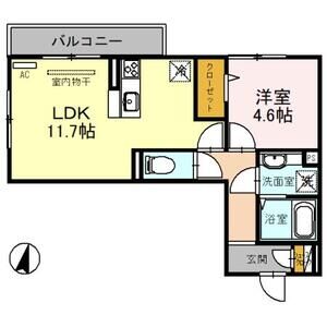 1LDK 間取り図