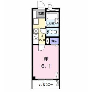 1K 間取り図