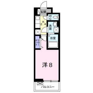 1K 間取り図