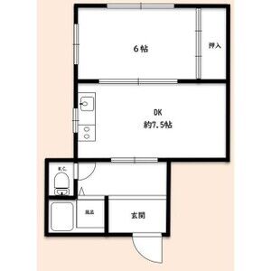 1DK 間取り図
