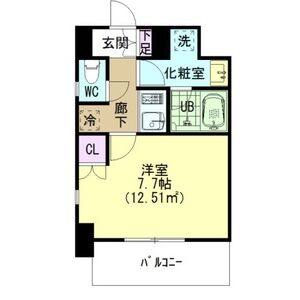 1K 間取り図