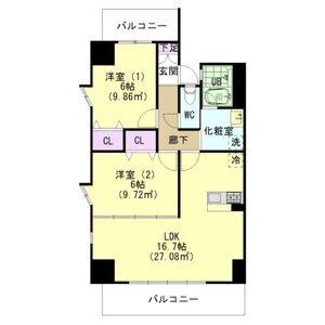 2LDK 間取り図