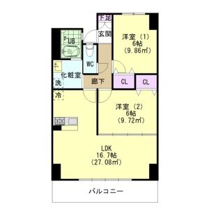 2LDK 間取り図