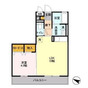 1LDK 間取り図