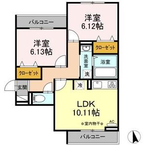 2LDK 間取り図