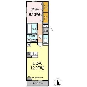 1LDK 間取り図