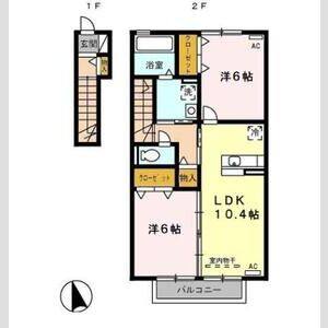 2LDK 間取り図