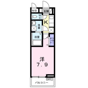 1K 間取り図