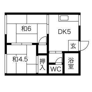 2DK 間取り図