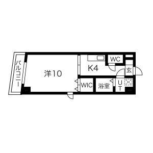 1K 間取り図