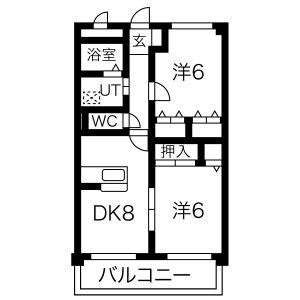 2DK 間取り図