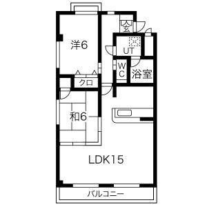 2LDK 間取り図