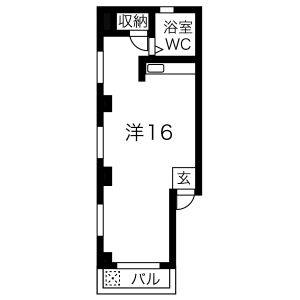 ワンルーム 間取り図