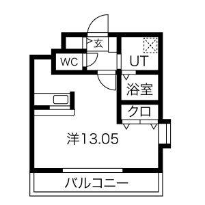 ワンルーム 間取り図