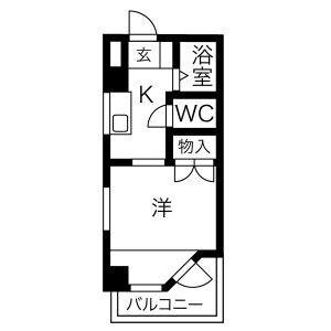 1K 間取り図