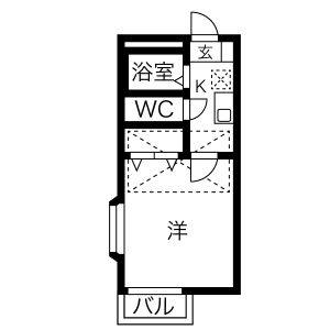 1K 間取り図