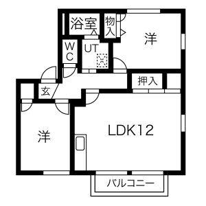 2LDK 間取り図