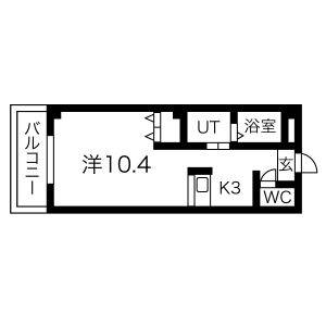 ワンルーム 間取り図