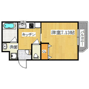 1K 間取り図