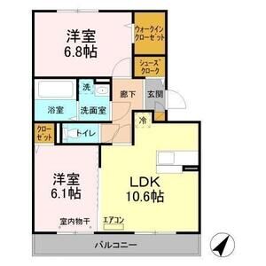 2LDK 間取り図