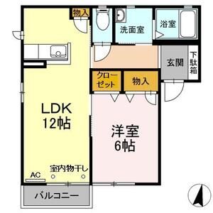 1LDK 間取り図